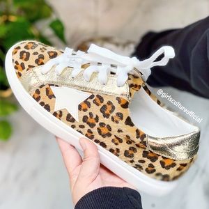 Cheetah Gold Star Sneaker